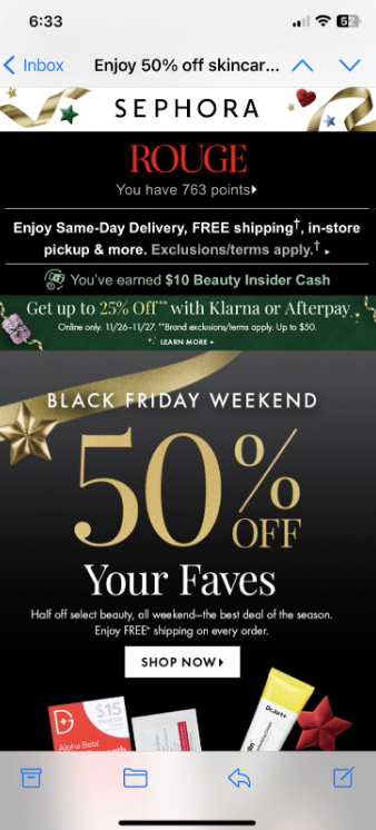 Sephora black friday